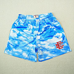 Eric Emanuel – Blue Cloud Print Shorts
