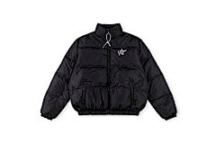 🖤 Sp5der “Star Logo” Puffer Jacket – Jet Black