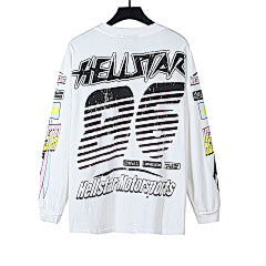Hellstar – White Racing Long Sleeve Tee