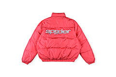 Sp5der “Star Logo” Puffer Jacket – Hot Coral Red