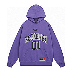 Balenciaga 01 College Hoodie – Purple