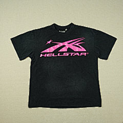 Hellstar “Bolt Logo” Tee (Black/Pink)