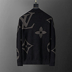 Louis Vuitton – Black Monogram Half-Zip Sweater