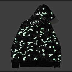 BAPE – Black Glow-in-the-Dark Shark Hoodie