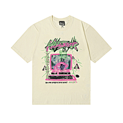 Hellstar “Lost My Mind” Tee Cream / Pastel Pink & Green