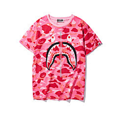 BAPE Shark Tee in Pink Camo