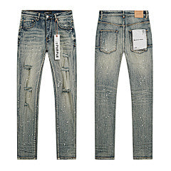 Purple – Light Blue Distressed Skinny Jeans