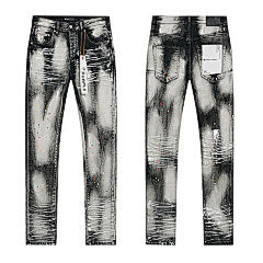 Purple – White Splatter Skinny Jeans