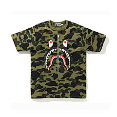 BAPE Shark Tee – Green Camo