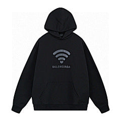 Balenciaga WiFi Logo Hoodie – Black