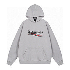 Balenciaga Wave Logo Hoodie – Grey