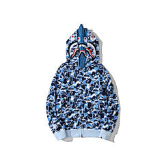BAPE Shark Hoodie in Blue Camo