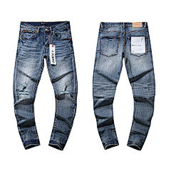 Purple – Light Blue Distressed Skinny Jeans