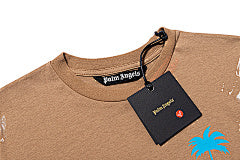 Palm Angels “Paint Splash Palm” T-Shirt (Brown)