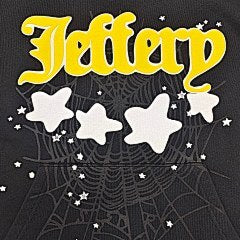 Sp5der “Jeffery” Hoodie (Black/Yellow Stars)