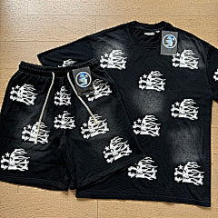 Hellstar “All Over Flame” Set – Distressed Blackout Edition