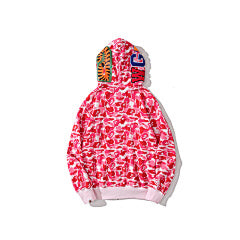 BAPE Shark Hoodie in Pink Camo