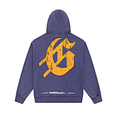 Amiri “Godspeed” Blue Zip-Up Hoodie