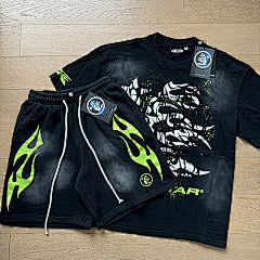 Hellstar “Toxic Flames” Set – Black/Neon Green Edition