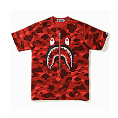 BAPE Shark Tee in Red Camo
