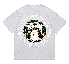 Stüssy x BAPE Camo Circle Tee – Limited Edition (GREY)