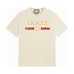 Gucci – Beige & Web Stripe Tee