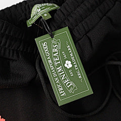 DENIM SWEATS (BLACK&ORANGE PRINT)
