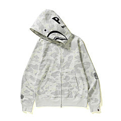 BAPE – WHITE Glow-in-the-Dark Shark Hoodie