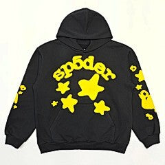 p5der “Web Hoodie” (Black/Yellow Stars)