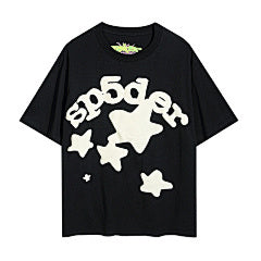 Sp5der “Stars” T-shirt in Black/White