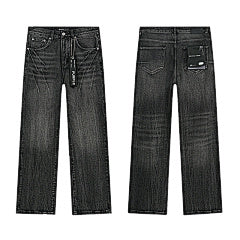 Purple – Black Straight-Leg Jeans