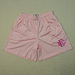 Eric Emanuel – Pink Check Mesh Shorts