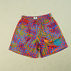Eric Emanuel – Red & Blue Check Mesh Shorts