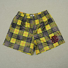 Eric Emanuel – Yellow Plaid Mesh Shorts